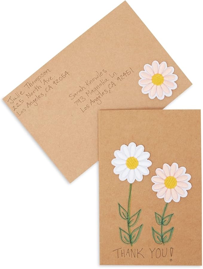 Wedding Card Set - 48 Count, 4 x 6 In Brown Kraft Cardstock - Blank Greeting Notes & Envelopes for DIY Invitations & Birthday Wishes