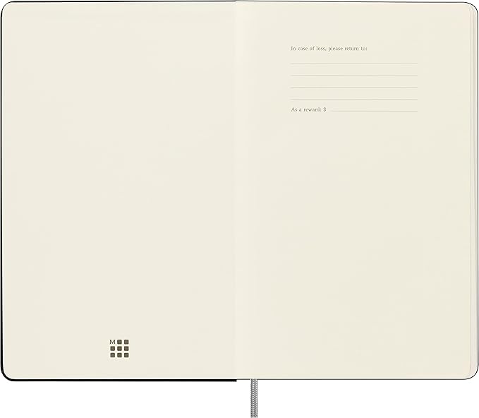 Moleskine Smart Notebook, Large, Plain, Black, Hard Cover (5 x 8.25)