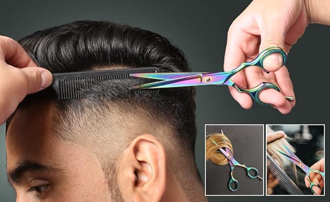 Tycon Hair Cutting Scissors Professional 6.5" – Japanese Stainless Steel, 2.7" Razor Edge Blade Barber Scissors – Ergonomic design - Precision Hair Scissors for Smooth Cutting - Salon & Personal Use