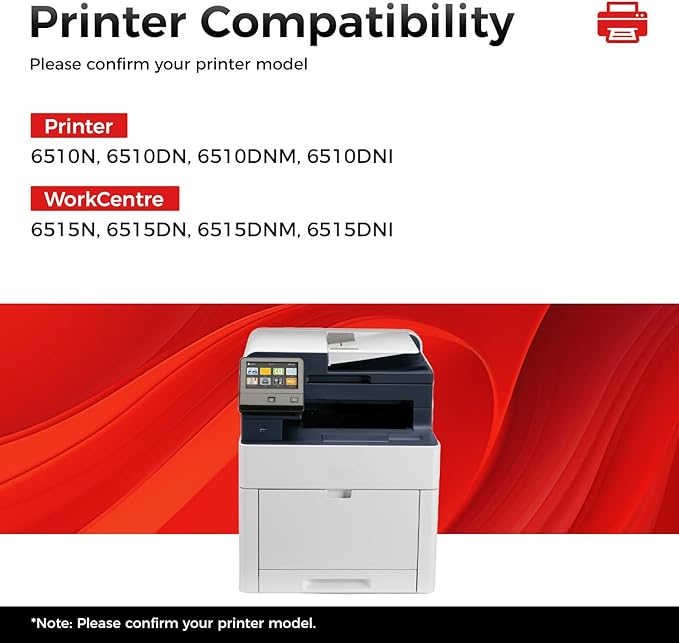 6510 6515 Drum Unit (Not Toner) 4-Pack Replacement for Xerox 106R03480 106R03477 106R03478 106R03479 Image-Drum Compatible with Xero Phaser 6510 WorkCentre 6515 Laser Printer Black Cyan Magenta Yellow