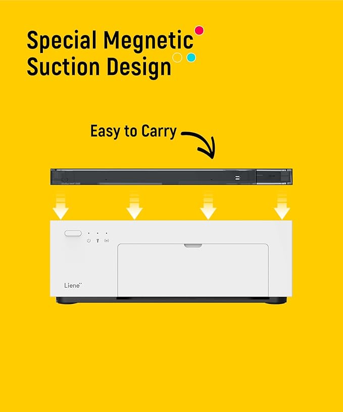 Liene M100 4x6'' Photo Printer, Wi-Fi Picture Printer, 20 Sheets, Full-Color Photo, Instant Phone Printer for iPhone, Android, Smartphone, Thermal Dye Sublimation, Portable Photo Printer for Home Use