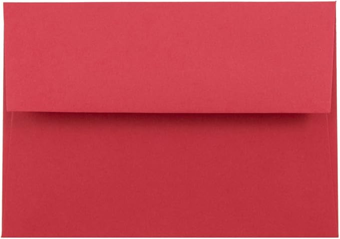 JAM PAPER 4Bar A1 Colored Invitation Envelopes - 3 5/8 x 5 1/8 - Red Recycled - Bulk 500/Box