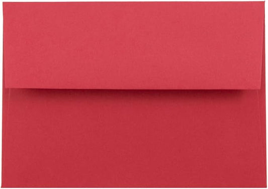 JAM PAPER 4Bar A1 Colored Invitation Envelopes - 3 5/8 x 5 1/8 - Red Recycled - Bulk 500/Box