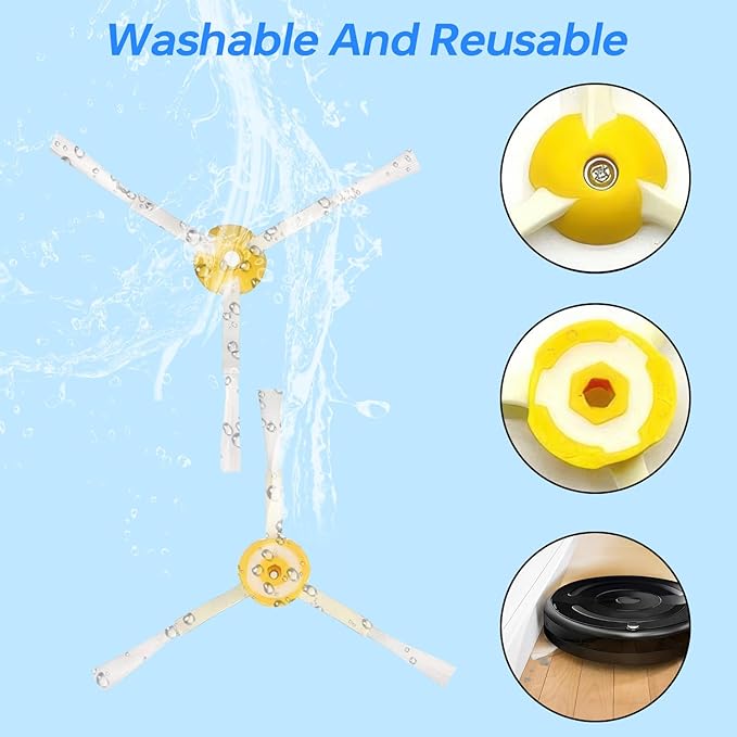 BEBEMOR Replacement Accessories Kit for iRobot Authentic Replacement Parts all Roomba 600 series, 614, 675, 692, 694 & 500 Series 595 585 564-6 Filter, 6 Side Brush, 3 Bristle and Beater Brush Set