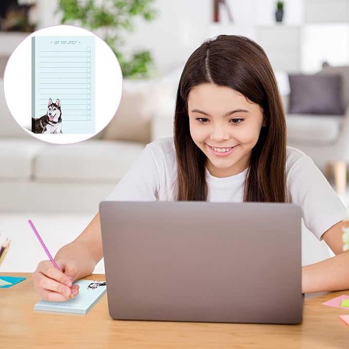 300 Sheets to Do List Notepad Daily Checklist Sticky Notes Cute Undated Memo Pad Color Block to Do Note Pad Weekly Plan Agenda and Organizer Planners for College(Dog Style,3.14 x 5.11 Inch)