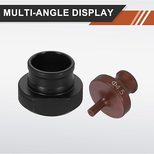 HARFINGTON Hydraulic Hole Punch Die 4.5mm Round Hole 40Cr Steel Electric Punching Kit for MHP-20 JP-20 Electric Punching Machine, Burgundy & Black