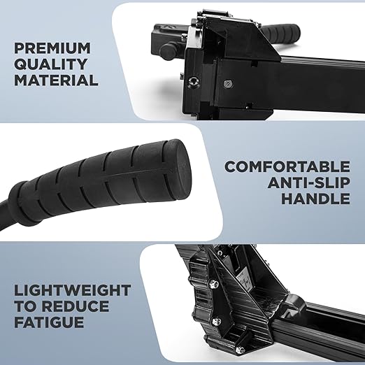 IDL Packaging HDCS-19-32 Heavy-Duty Manual Box Stapler for 1 1/4" (32 mm) Crown Staples - 3 Adjustable Depth Positions - Industrial Cardboard Stapler for Boxes and Carton Closing