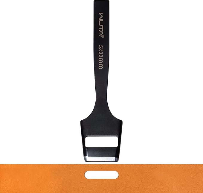 WUTA Leather Belt Hole Puncher Oval Hole Cutter Strap Watch Band Flat Punch Tools Oblong Punch Tool for Leather Crafting (5 * 22mm)