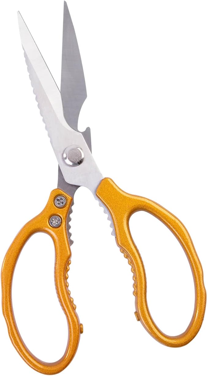 Kitchen Shears,Multi-Function Kitchen Scissors - Stainless Steel Utility Scissors (Gold)