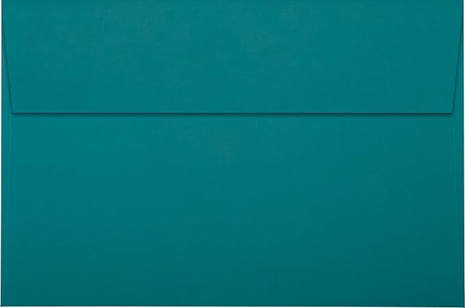 LUXPaper A9 Invitation Envelopes | Peel & Press | 5 3/4" x 8 3/4" | Teal | 80lb. Text | 50 Qty