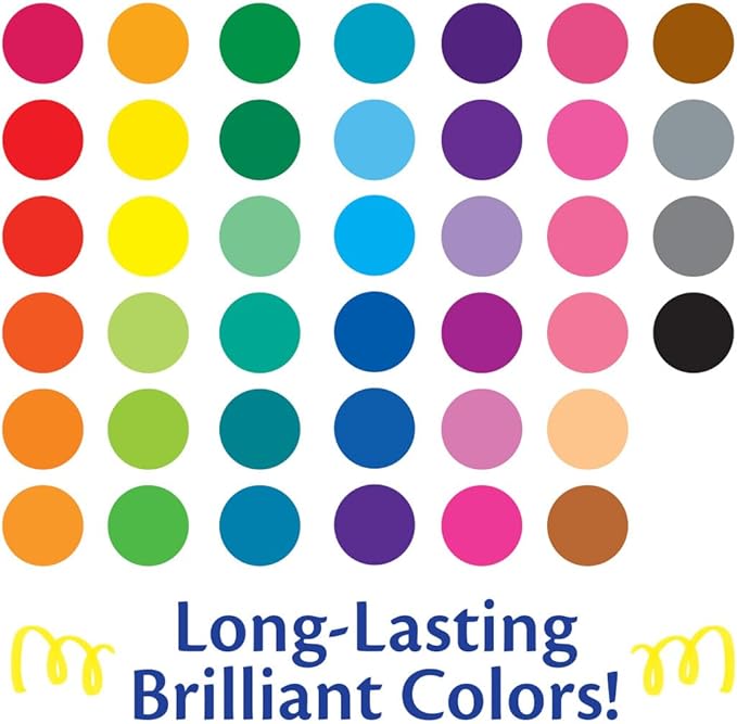 Crayola Ultra Clean Fine Line Washable Markers for School (40ct), Colored Markers for Kids, Coloring Book Art Supplies, Back to School Supplies for Teachers