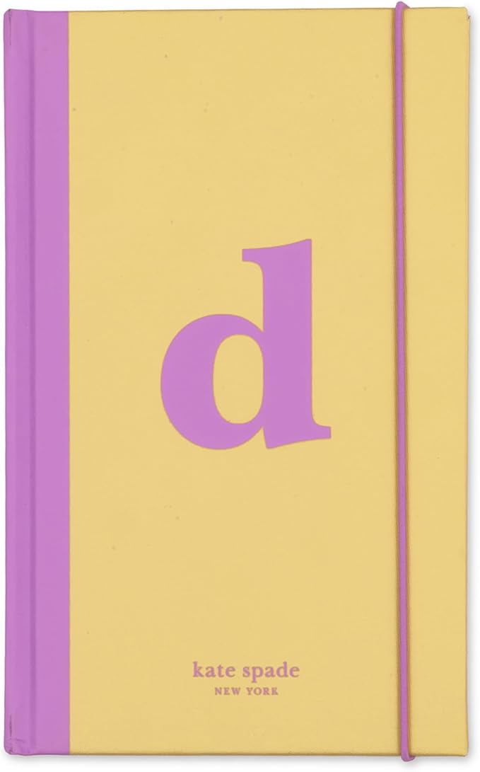 kate spade new york Just Mine Notebook Journal, Monogram Cloth Hardcover Journal, 8.25" x 5.25", Diary Includes 168 Lined Pages, (D)