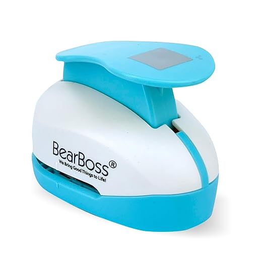 1 3/8 Inch Square Punch, Hole Punch Shapes, Paper Punch Set for Scrapbooking Festival Paper Greeting Card DIY Albums Photos (Classic White)