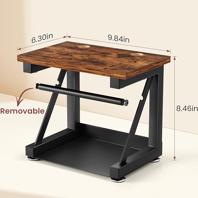 Label Holder for Rolls and Fan-fold Labels, Heavy Duty Metal Thermal Label Holder for Desktop Thermal Label Printer, Thermal Printer Accessory for Office, Home, Small Business