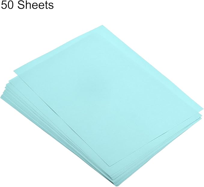 MECCANIXITY 50 Sheets Colored Copy Paper 8.5 x 11 Inch Printer Paper 80gsm Light Blue for Office Printing, Document Copying, Invitations, Forms, Art Projects