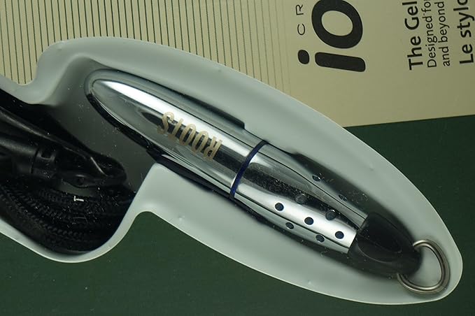 Cross Ion Gel Pen with Roots Lanyard Chrome with Blue Center with Roots Logo