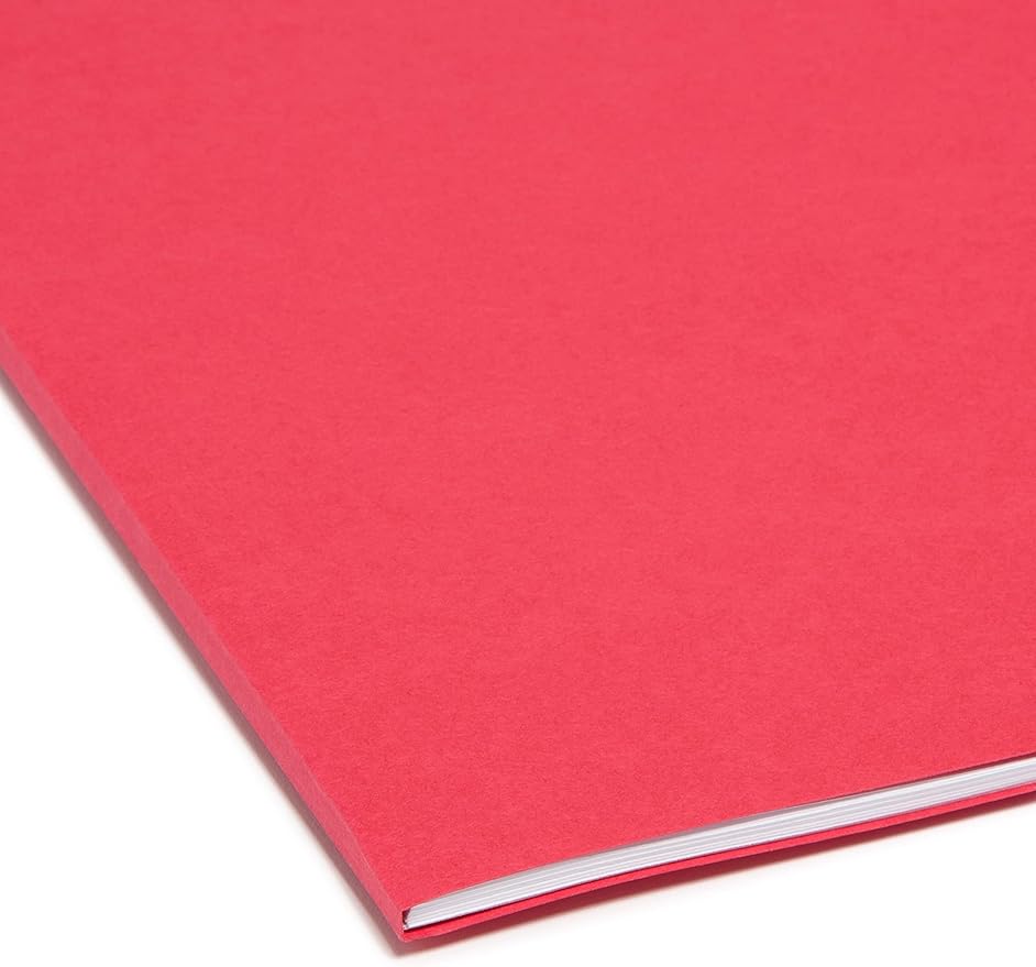 Smead File Folder, Reinforced 1/3-Cut Tab, Legal Size, Red, 100 per Box (17734)