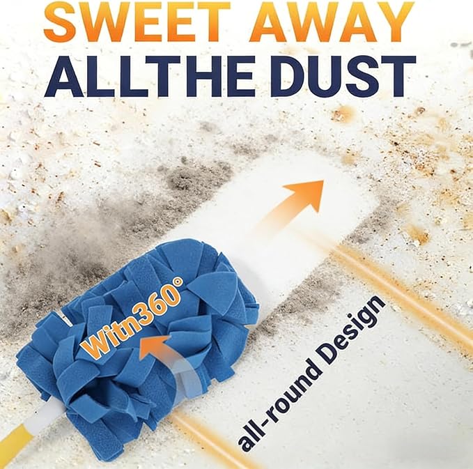 360° Electrostatic Duster Refills — The Sustainable Choice for a Dust-Free Home, Duster Refills Reusable with Duster Handles, Washable Duster Refills for Cleaning, Office, Ceiling Fan (4)