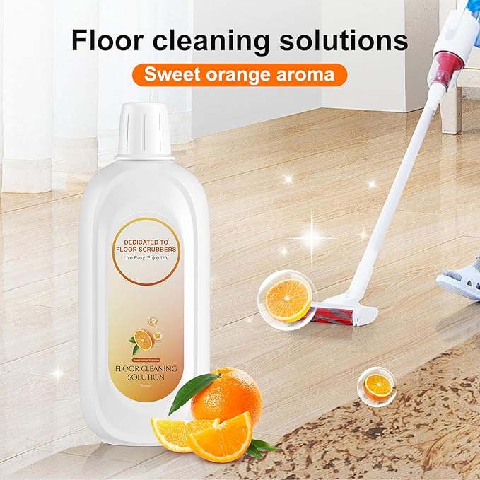 Floor Cleaning Solution Compatible With Tineco, Deep Cleans for Multiple Hard Floors, Suitable With All Robot Vacuums with Mopping and Cordless Wet/Dry Vacuum Mop (Sweet Orange 2 Bottle)