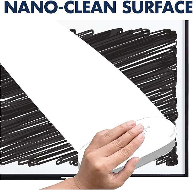 Quartet Magnetic Dry Erase White Board, 3' x 2 Whiteboard, Nano-Clean Surface Resists Ink Stains, Black Aluminum Frame (SM533B)