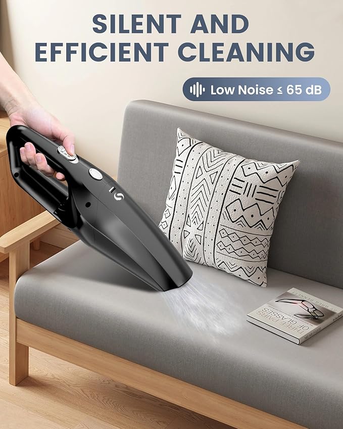 SERVOMASTER Handheld Vacuum Cordless Mini Car Vacuum Cleaner Portable and Rechargeable with Powerful Suction for Car Home Office and Pet Hair with HEPA Filter and Lightweight