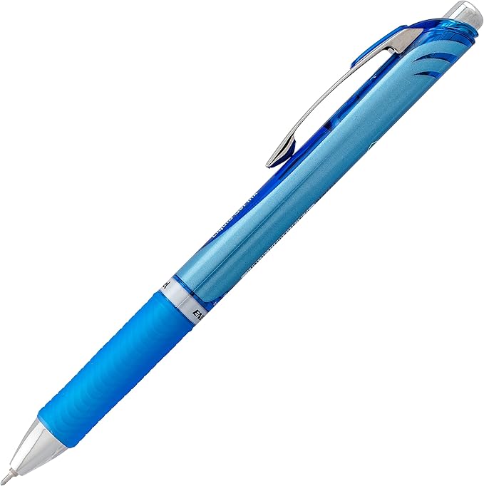 Pentel EnerGel RTX Retractable Premium Liquid Gel Pen, (0.7mm) Needle Tip, Ultra Smooth, Medium Line, Blue Ink 10 Pack