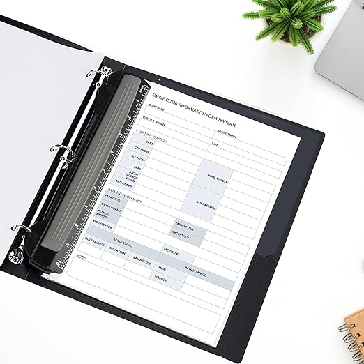 Performore 3 Ring Hole Punch for Binder, Paper Hole Punch with Built-in 10" Ruler, 5 Sheets Capacity, 3 Hole Portable Puncher for Office and School Supplies