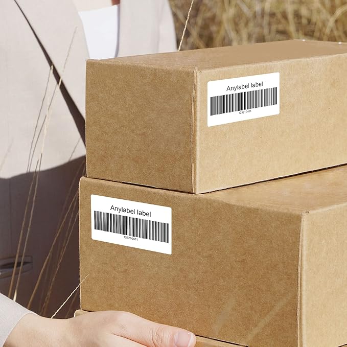 2.25" x 1.25" White Direct Thermal Labels, Replacement for Self-Adhesive Address Shipping Barcode Thermal Stickers, Compatible with Rollo & Zebra Thermal Label Printer(1 Roll, 1000 Labels)