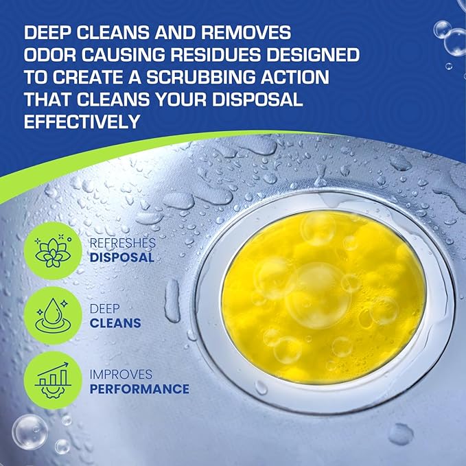 True Fresh Garbage Disposal Cleaner & Toilet Bowl Cleaner Tablets-Septic Safe, Deep Clean & Deodorize, Easy to Use-Up to 1 year Supply, 50 Pcs Bundle
