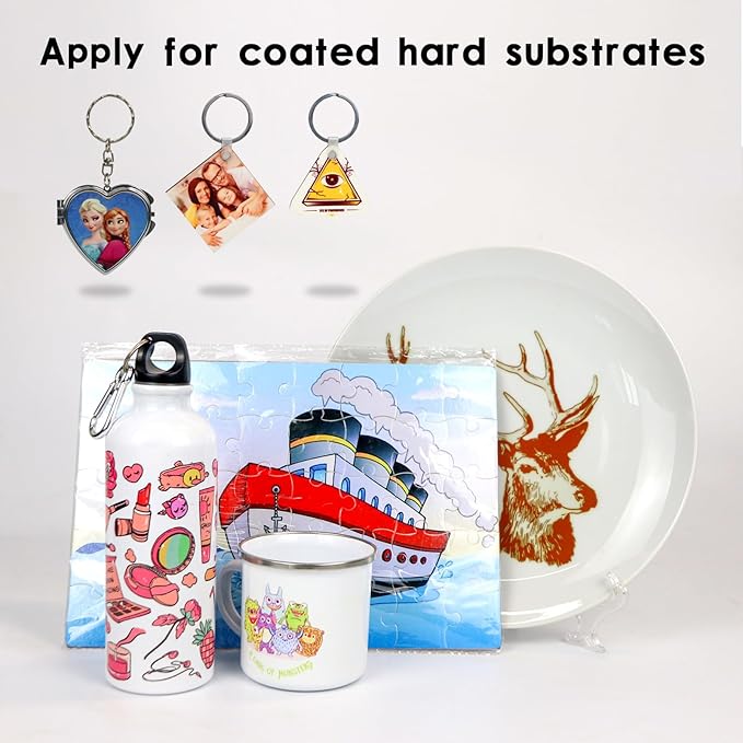 Sublimation Paper Heat Transfer Paper 8.3x3.9 Inch 100 Sheets for Any Inkjet Printer which Match Sublimation Ink for DIY Unique Gifts for Mug T-Shirt Light Fabric Compatible