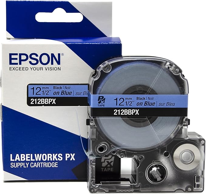 LABELWORKS Epson LW-C610PX Summer Bundle - Label Maker & Black on Purple, Yellow, Blue, and Pink Tape
