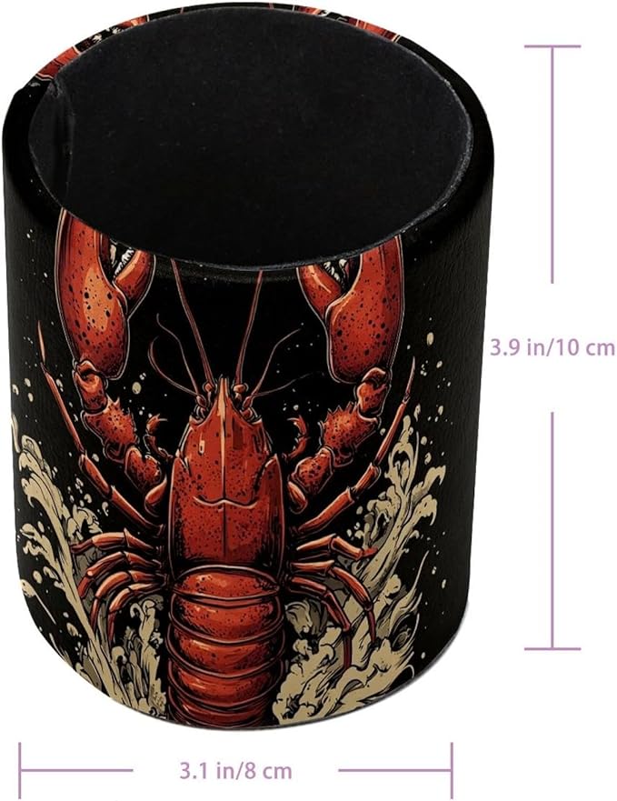 Pen Holder Cup Pencil Cup Holder for Office_Red lobster (2) Desk Organizer