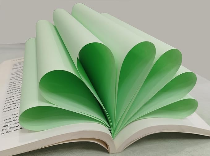 Light Green Copy Paper, 8.5 x 11 inches, 100 sheets Rainbow A4 Printer Paper 70GSM Colored Origami Paper for Cutting DIY Kids Art Craft