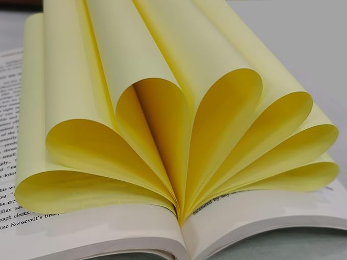 Light Yellow Copy Print Paper 8.5X11 Inches,100 Sheets Rainbow A4 Printer Paper 70GSM Colored Origami Paper for Cutting DIY Kids Art Craft