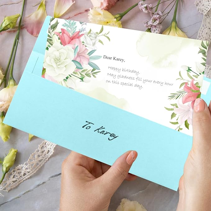 100 Pack Light Blue #10 Business Envelopes, Standard Envelopes Self Seal, 4 1/8 x 9 1/2 Inch Letter Size Business Mailing Envelopes for Checks Invoices Statements Baby Shower Wedding Graduation