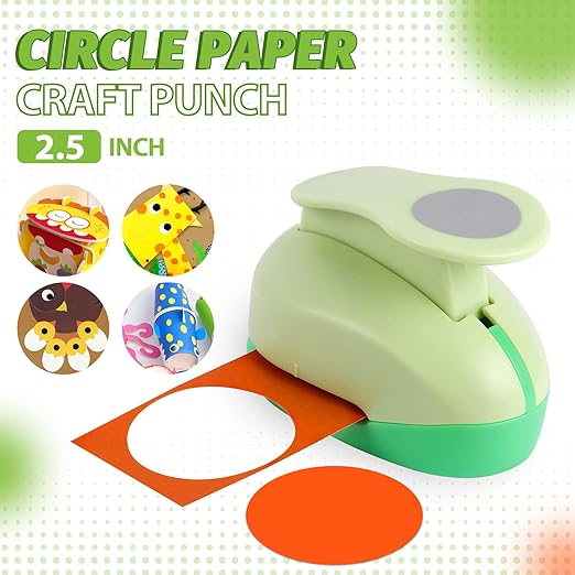UCEC Circle Punch, 2.5 Inch Circle Hole Punch, Craft Paper Punches Circles Craft Punch Cutters for Handmade Crafting Scrapbooking Cards Arts Fun Projects