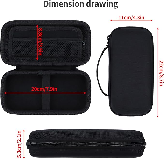 Storage Case Compatible with Texas Ti-84 Plus CE/TI-84 Plus/TI-Nspire CX II CAS/TI-Nspire CX II/TI-83 Plus/TI-89 Titanium/TI-85/TI-86 Calculator (Black)