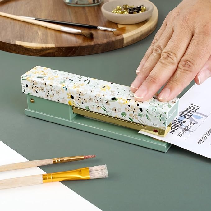 Swingline Stapler by Leah Bisch, 20 Sheet Capacity, Full Strip, Wildflowers, Colorful Fashion Design (S700034)