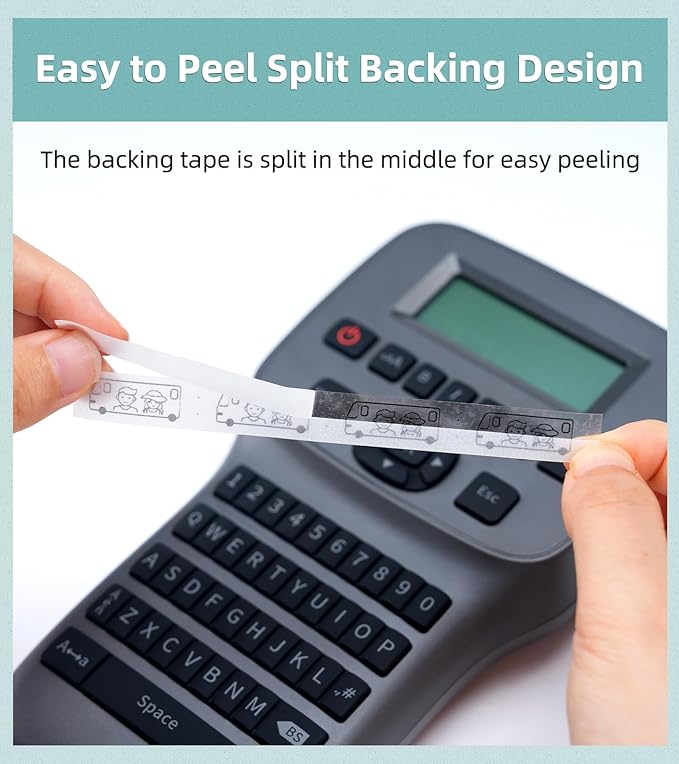 LM1600 Label Maker Tapes Compatible with Dymo D1 Label Tape 45010 S0720500, Replacement for DYMO LabelManager 160 420P 210D 280 360D PnP Label Maker, Black on Clear 3-Pack 1/2 Inch x 23 Ft