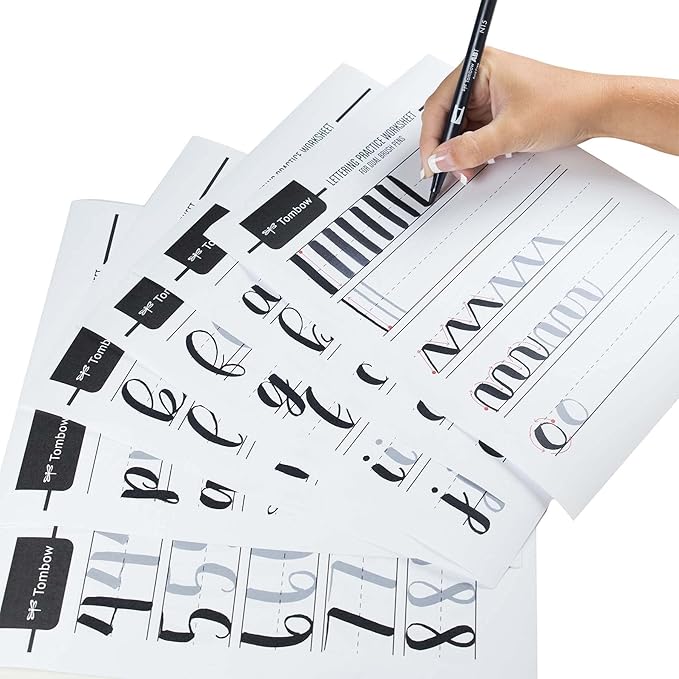 Tombow 56190 Beginner Lettering Set. Includes Essential Tools to Start Hand Lettering
