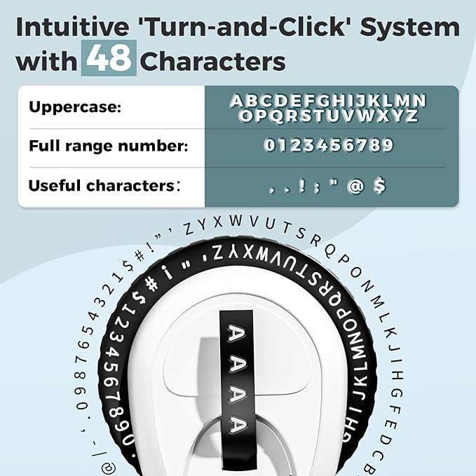 Vixic Embossing Label Maker Machine with Tapes, Vintage Retro Embossed Label Maker Punch, Old School Manual Embosser Labeler with 5 Rolls 3D 3/8" Emboss Black Tapes for Home DIY Kids School Items