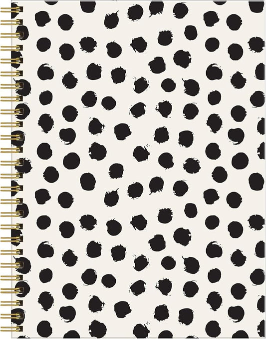 Spiral Journal Notebook for Women,A5 College Ruled Notebooks 6"x 8.4", 120 Pages Lined Journal with Premium Thick Paper,Perfect for School Office Home Gifts(Cute Polka Dot)