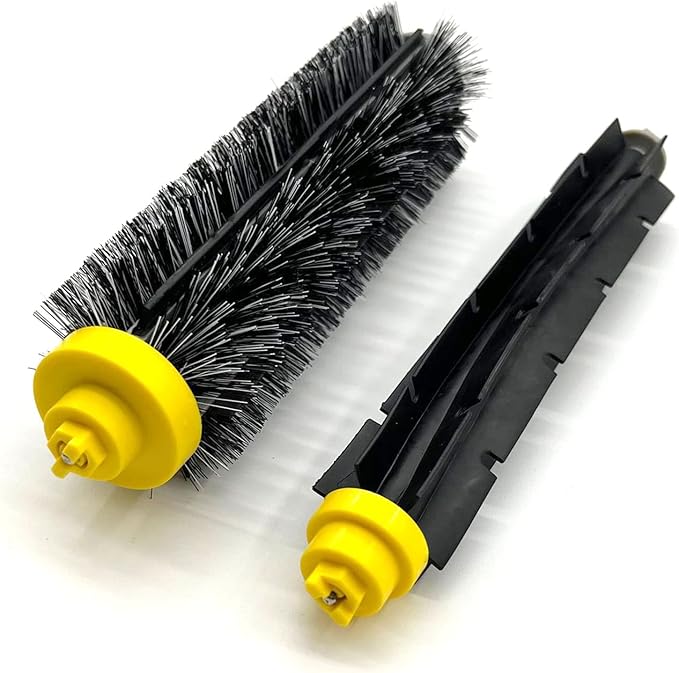 CauYien Roomba Replacement Brush Compatible with iRobot Roomba 600 and 700 Series 614 620 630 635 640 645 650 655 660 675 680 690 695 760 770 780 Vacuum Cleaner,3 Sets Bristle & Flexible Beater Brush