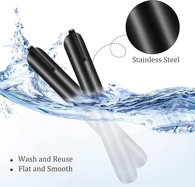 Chumia Crumbers for Servers, Table Crumb Sweepers Bread Cleaner Stainless Steel Table Crumbers for Tablecloth in Restaurants and Homes, Servers, Waiters, Waitresses Tool Accessories(Black,10)