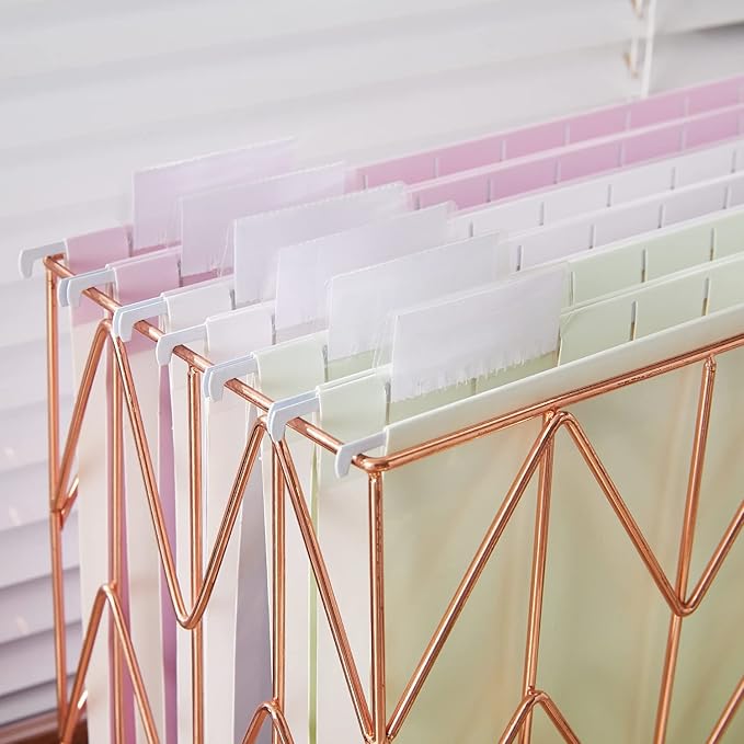 Y YOMA 6 Pack Decorative Hanging File Folders Letter Size Cute Hanging Folder Pretty File Folder Organizer for Filing Cabinet Office Home with 1/5-Cut Adjustable Tabs, Pure Gradient