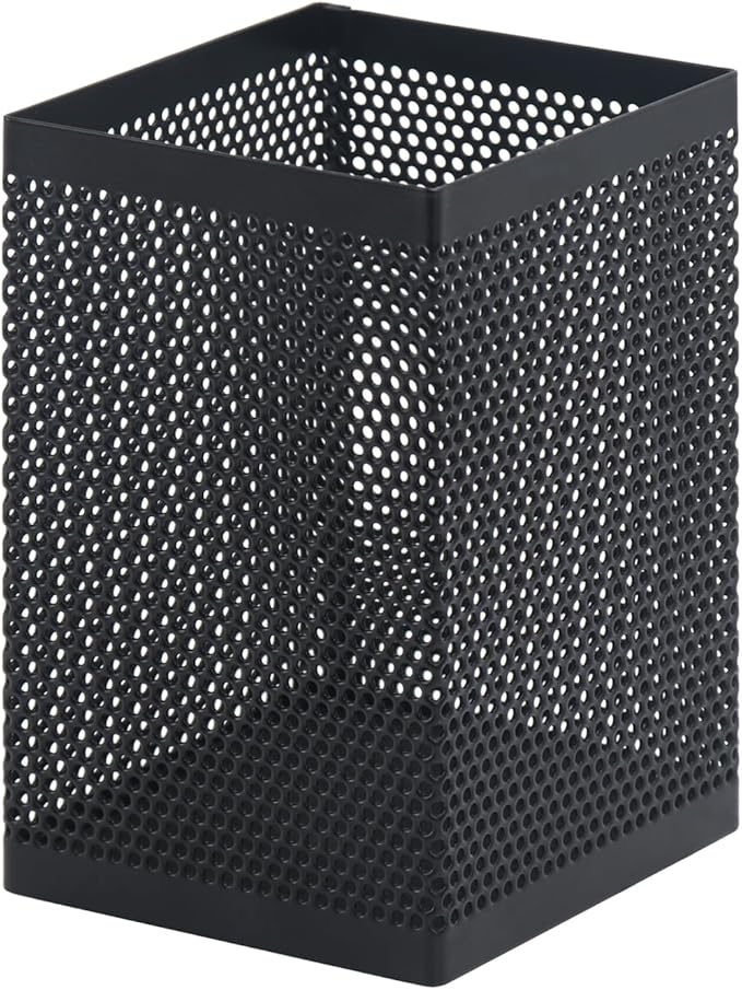 Comix Mesh Pen Holder Desk, Wire Pencil Holder with Foam Pad and Non-Slip Bottom Office Supplies Desk Organizer for Home Office School, 1 Pack