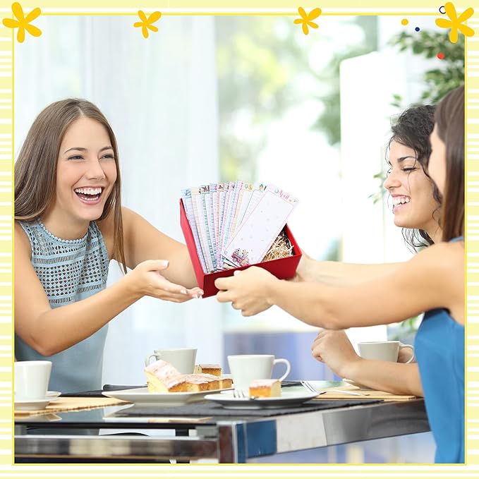 Eaasty 12 Pcs Seasonal Magnetic Notepads for Refrigerator Monthly Magnetic Grocery List 9 x 3.5 Magnet Memo Pads 30 Sheet Per Pad Shopping to Do List for January to December (Text Style)