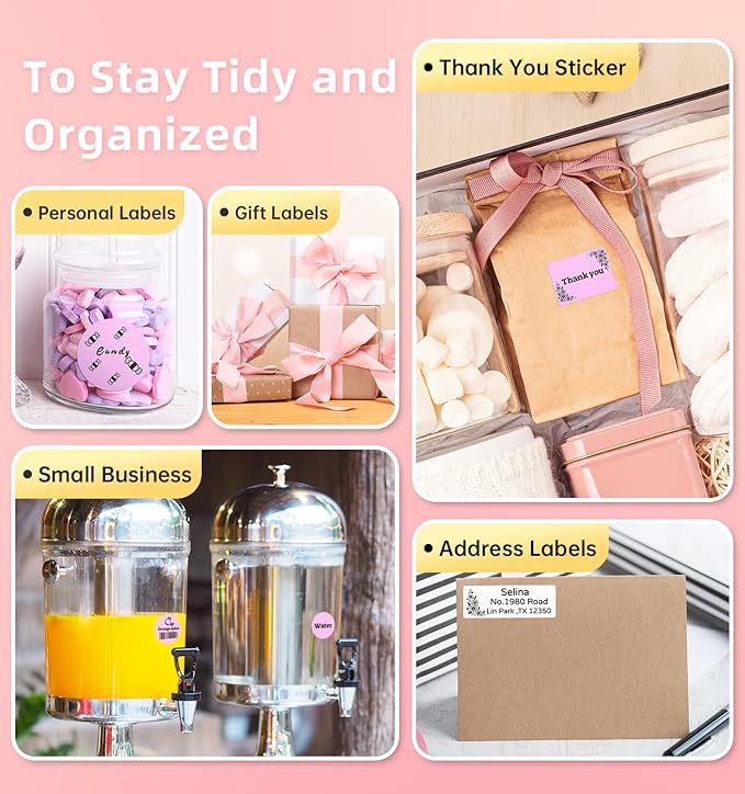 Phomemo M220 Label Maker, 3.14 Inch Bluetooth Thermal Label Printer, Compatible with Phone & PC, for Barcode, Address, Mailing, Home,Office,School