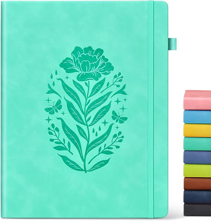 Flower Journal notebook (Green, A4)