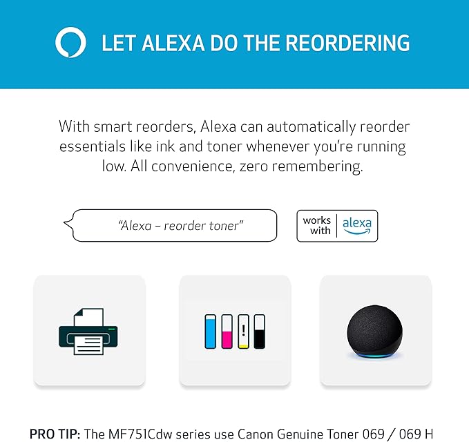 Canon imageCLASS MF751Cdw - Wireless Duplex Color Laser Printer, Multifunction with Copier, Scanner, Automatic Document Feeder, Mobile Ready, 3 Year Limited Warranty, 35 PPM, White